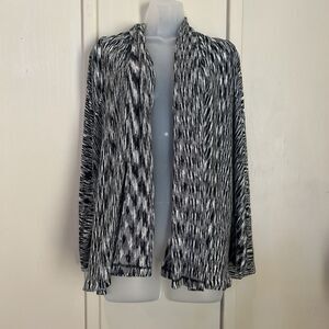 Chicos Womens Shawl M/L Open Front Office Career Professional Layering Business